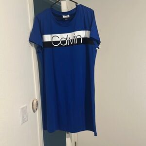 Calvin Klein Blue T-Shirt Dress